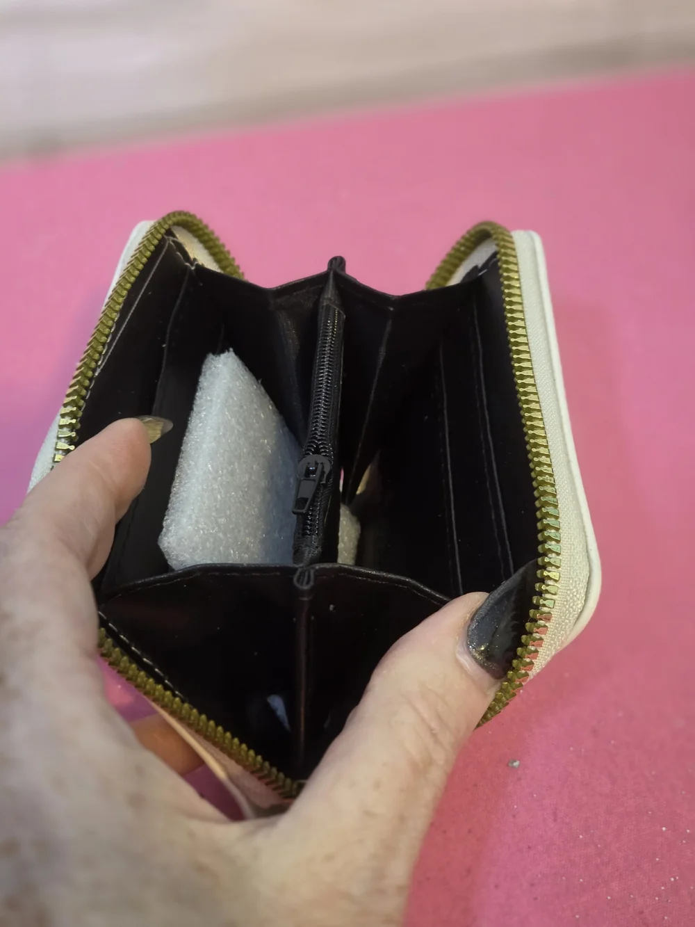 Strawberry Bear Small Zip Up Wallet